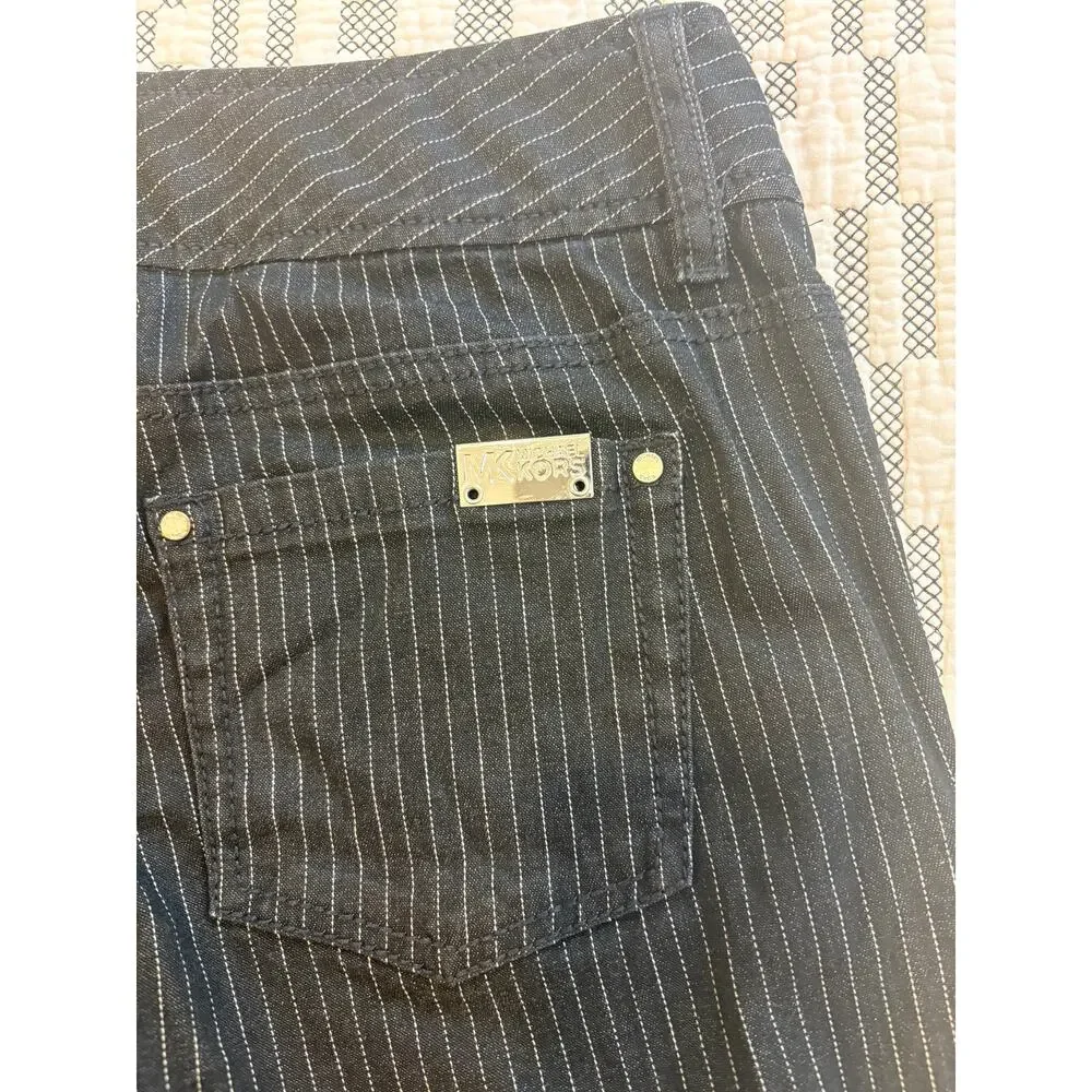Michael Kors Low Rise Wide Leg Dark Gray Denim Size 2p